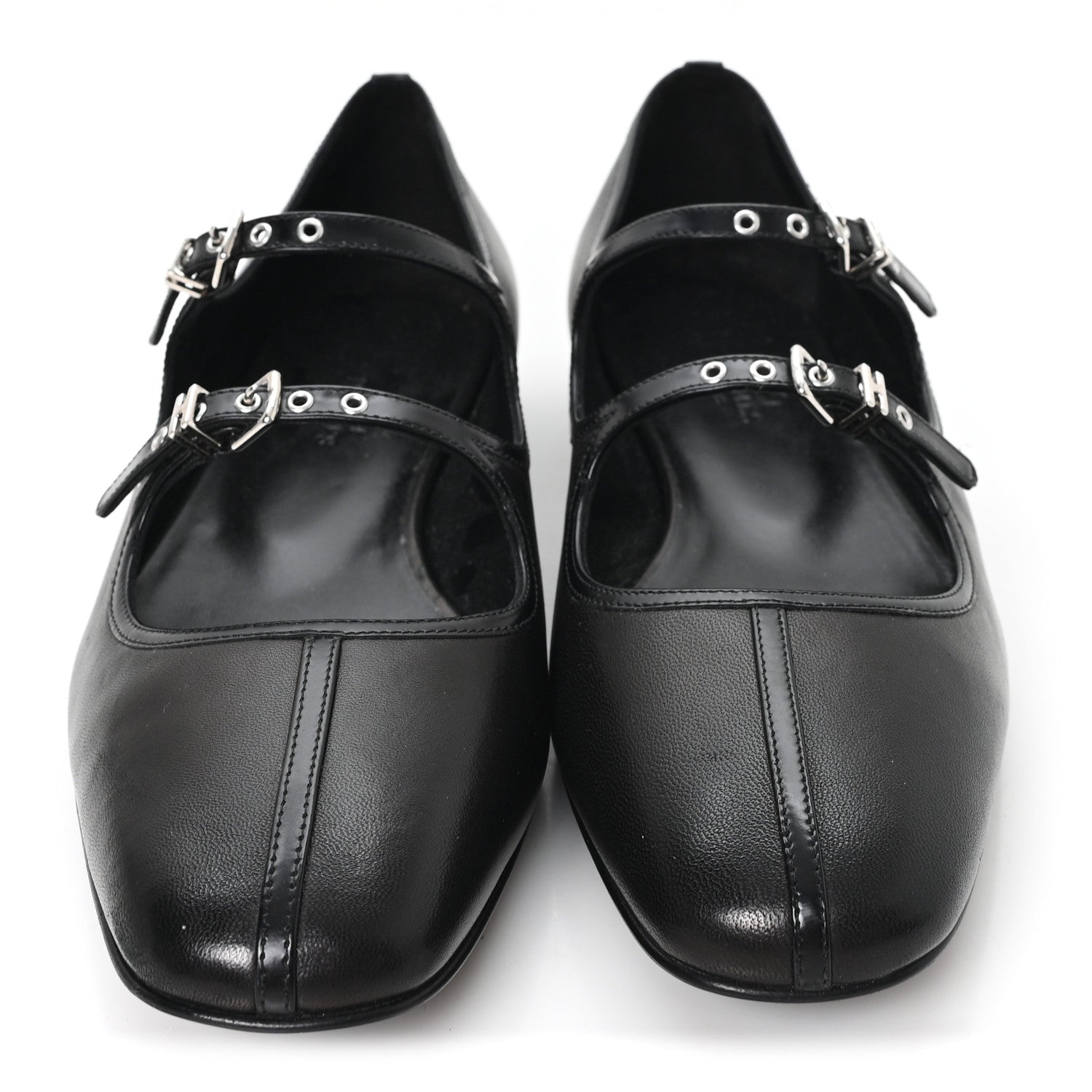 Nappa Toscan Calfskin Lilia Ballet Flats 38 Black