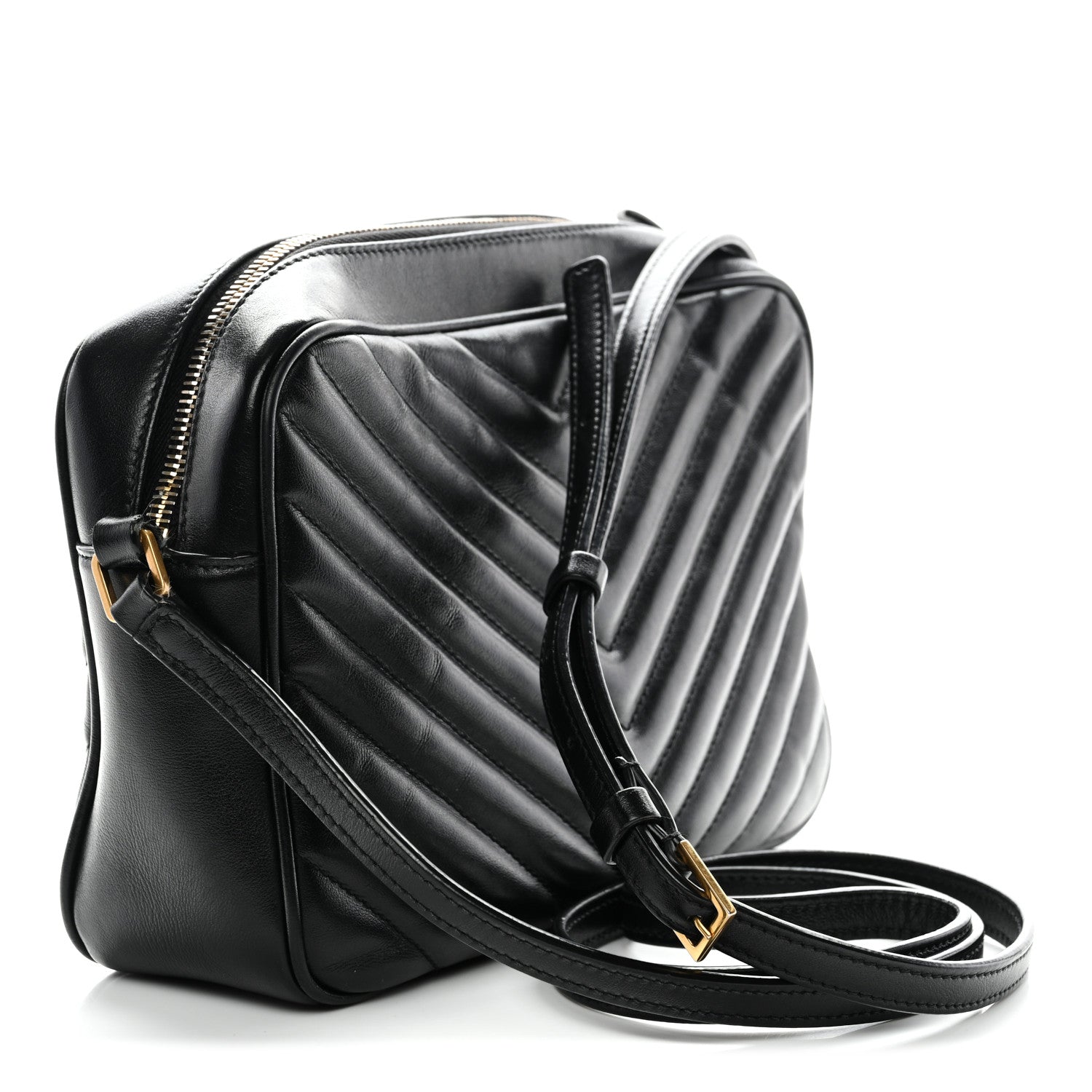 Calfskin Matelasse Monogram Lou Camera Bag Black