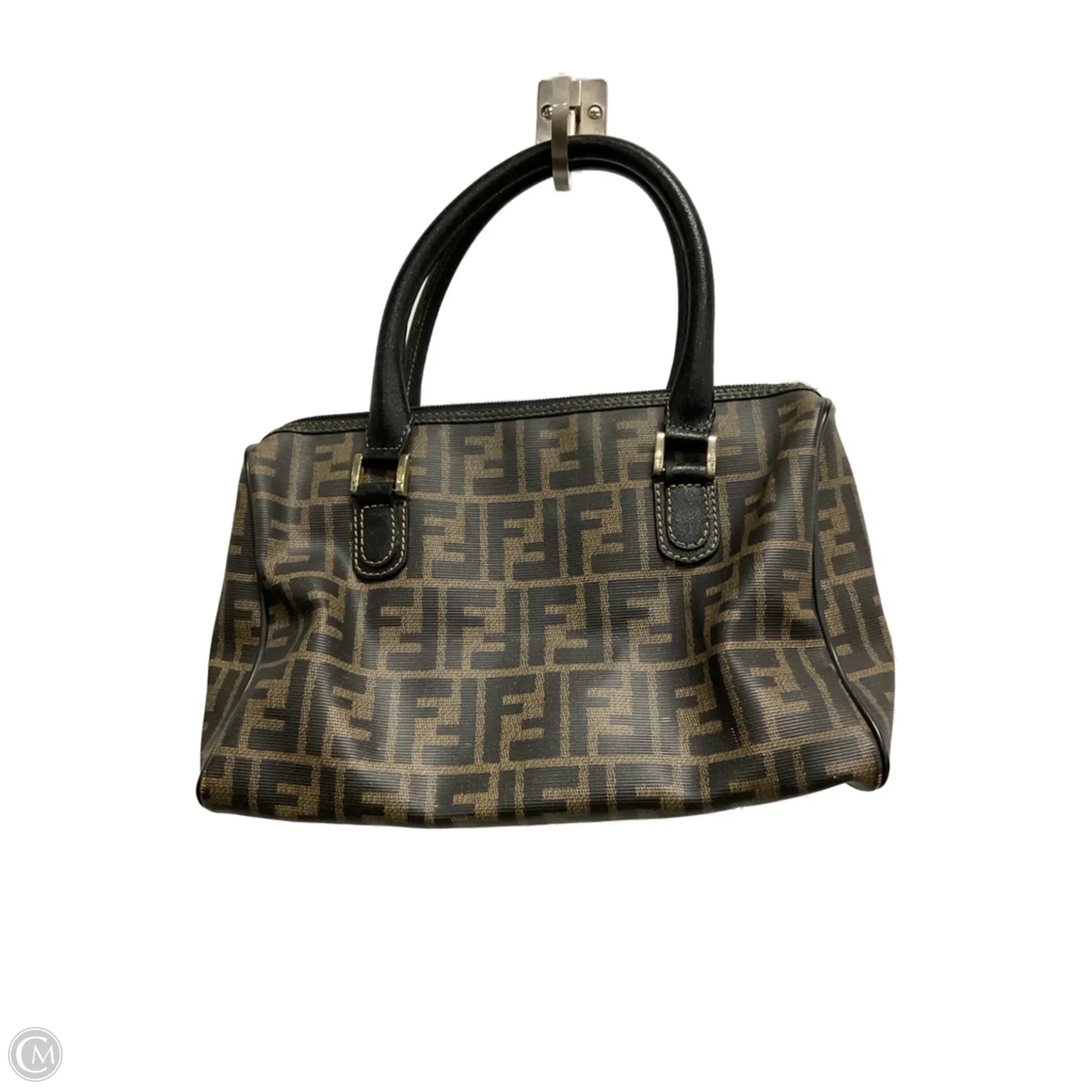 Vintage Zucca Boston Bag By Fendi, Size: Medium