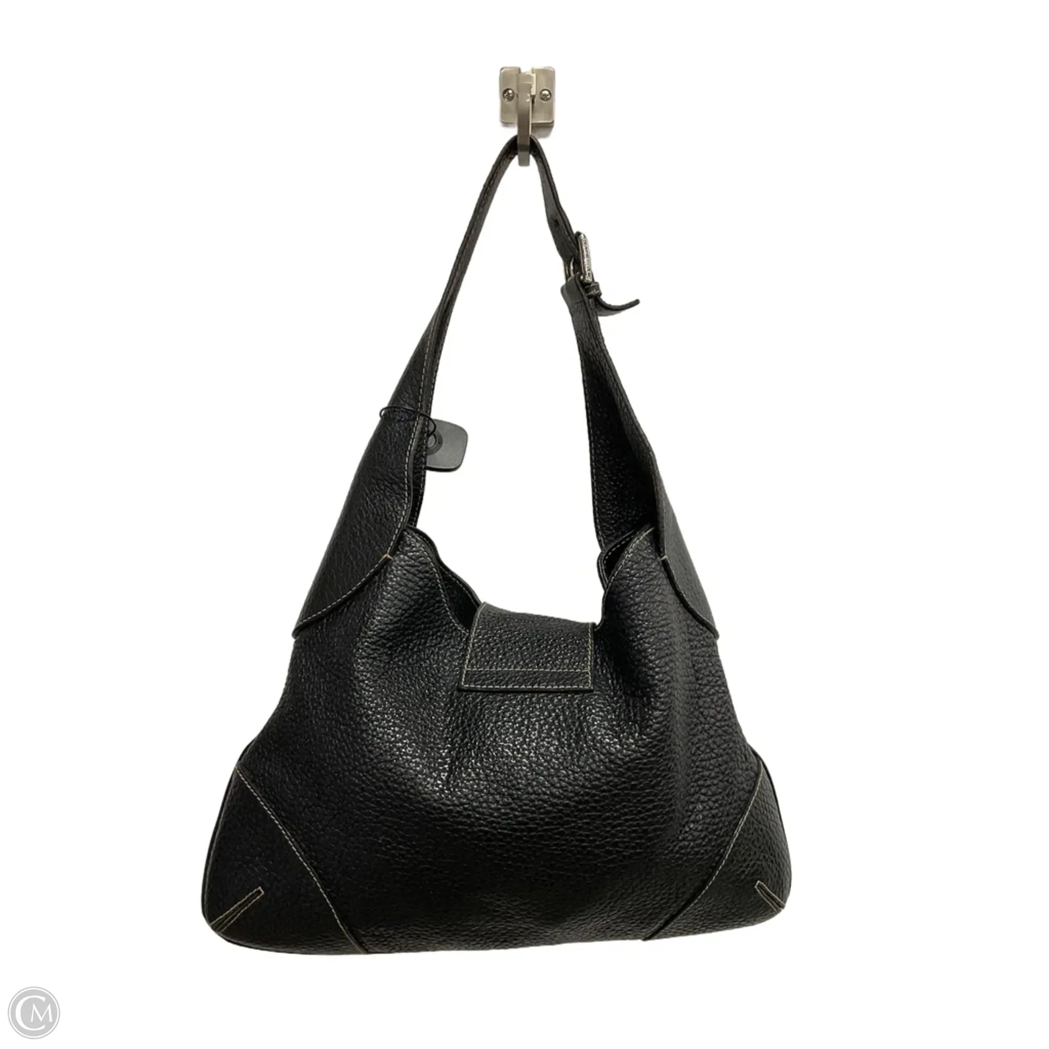 Pebbled Leather O-Ring Shoulder Bag By Dolce And Gabbana, Size: Large