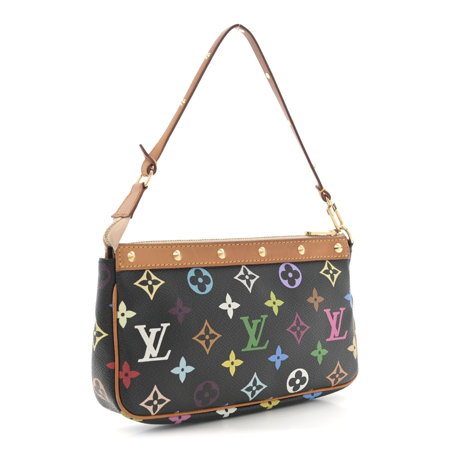 Monogram Multicolor Pochette Accessories Black
