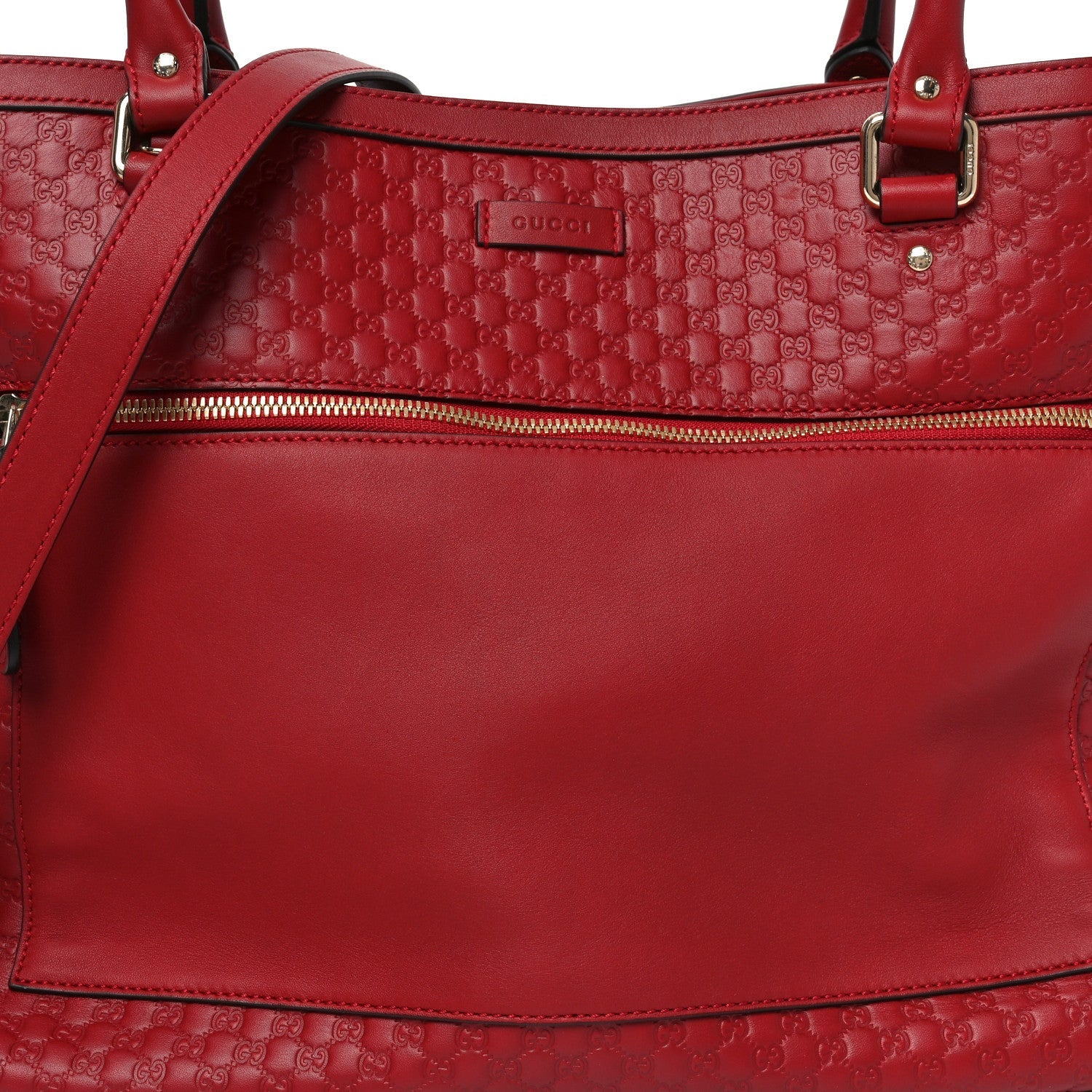 Soft Microguccissima Large Tote Red