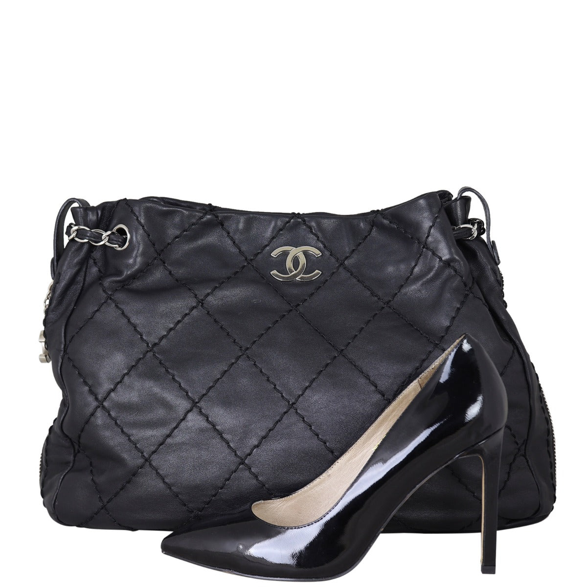 Chanel CC Expandable Zip Around Tote