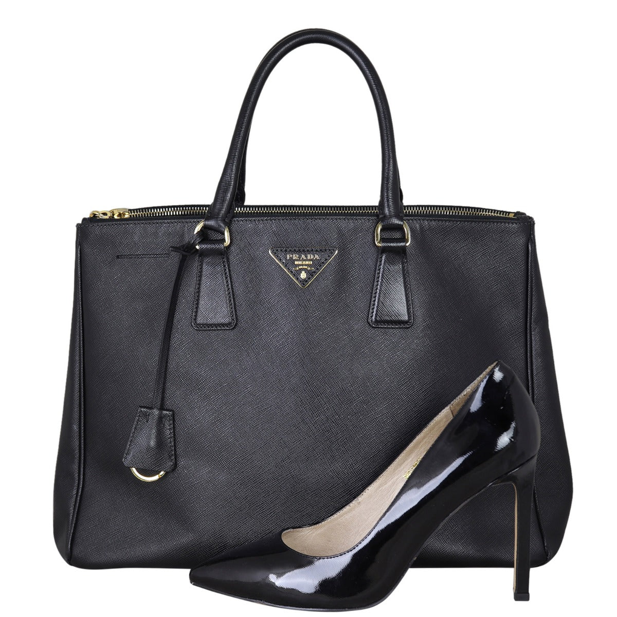 Prada Saffiano Lux Galleria Double Zip Tote Large