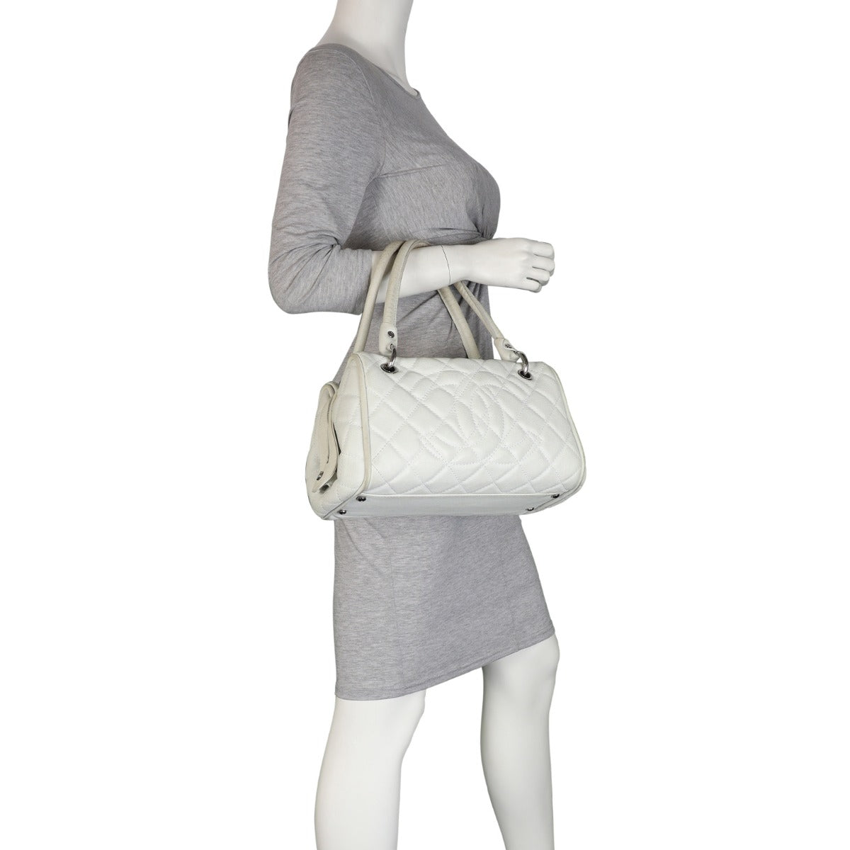 Chanel Quilted Bowling Bag