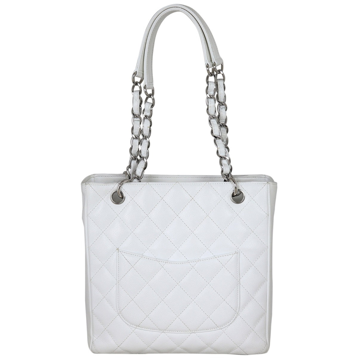 Chanel Petite Shopping Tote | White