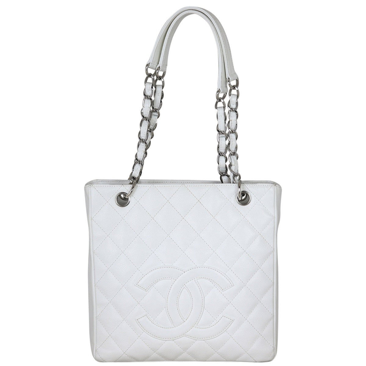 Chanel Petite Shopping Tote | White