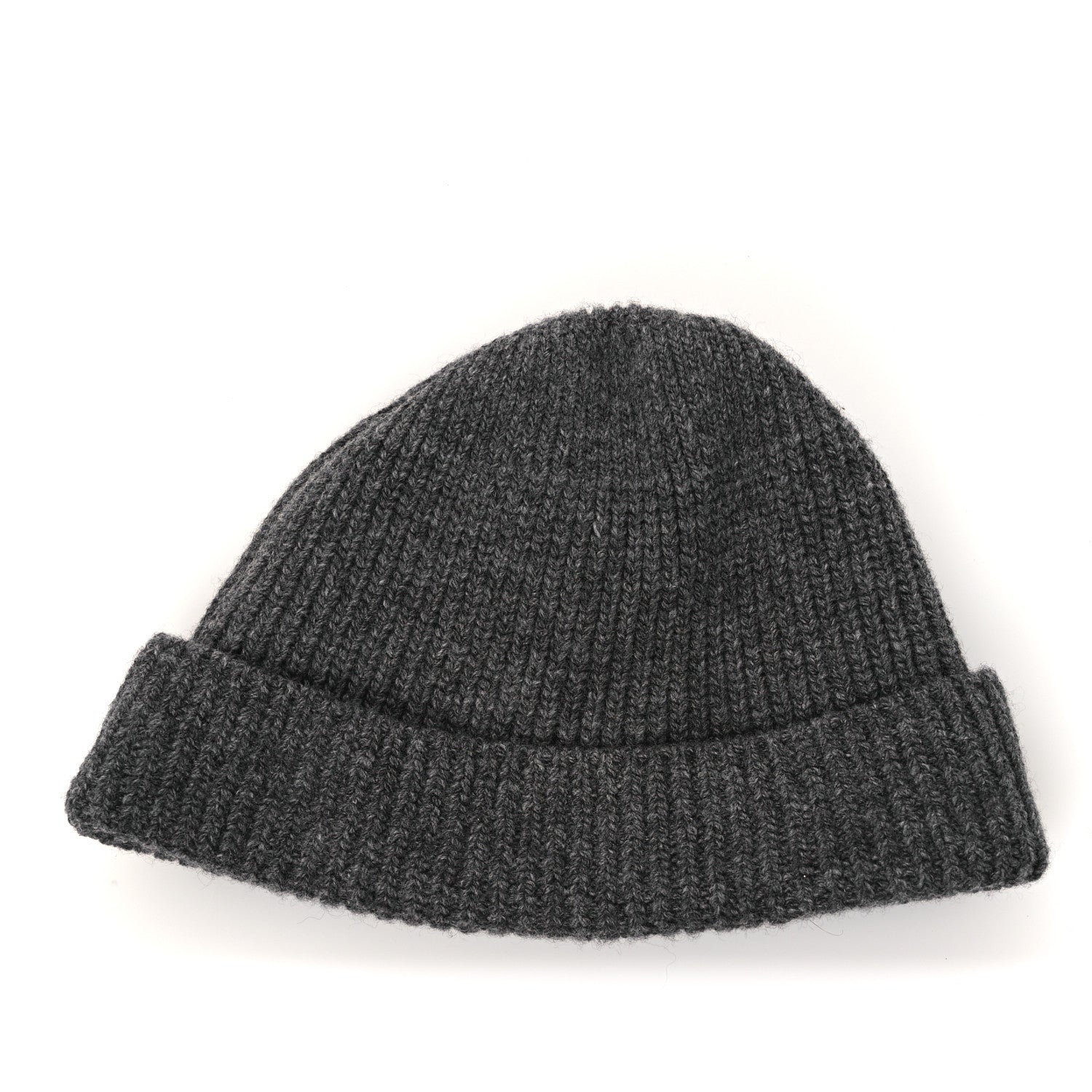 Wool Cashmere Beanie Hat Grey