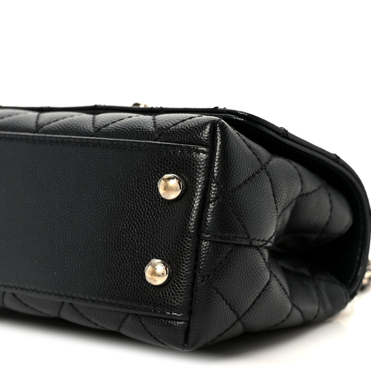 Caviar Quilted Extra Mini Coco Handle Flap Black