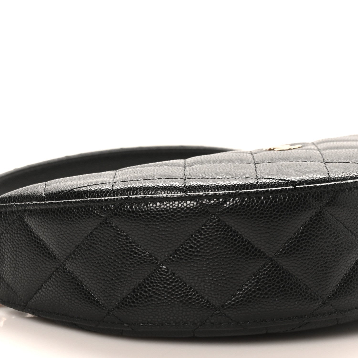 Caviar Quilted Clutch With Chain Black