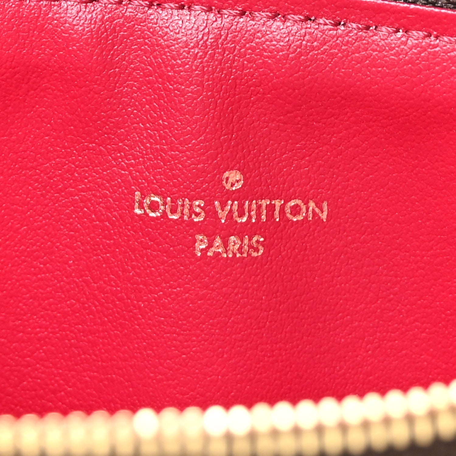 Monogram Felicie Chain Wallet Zippered Insert Fuchsia