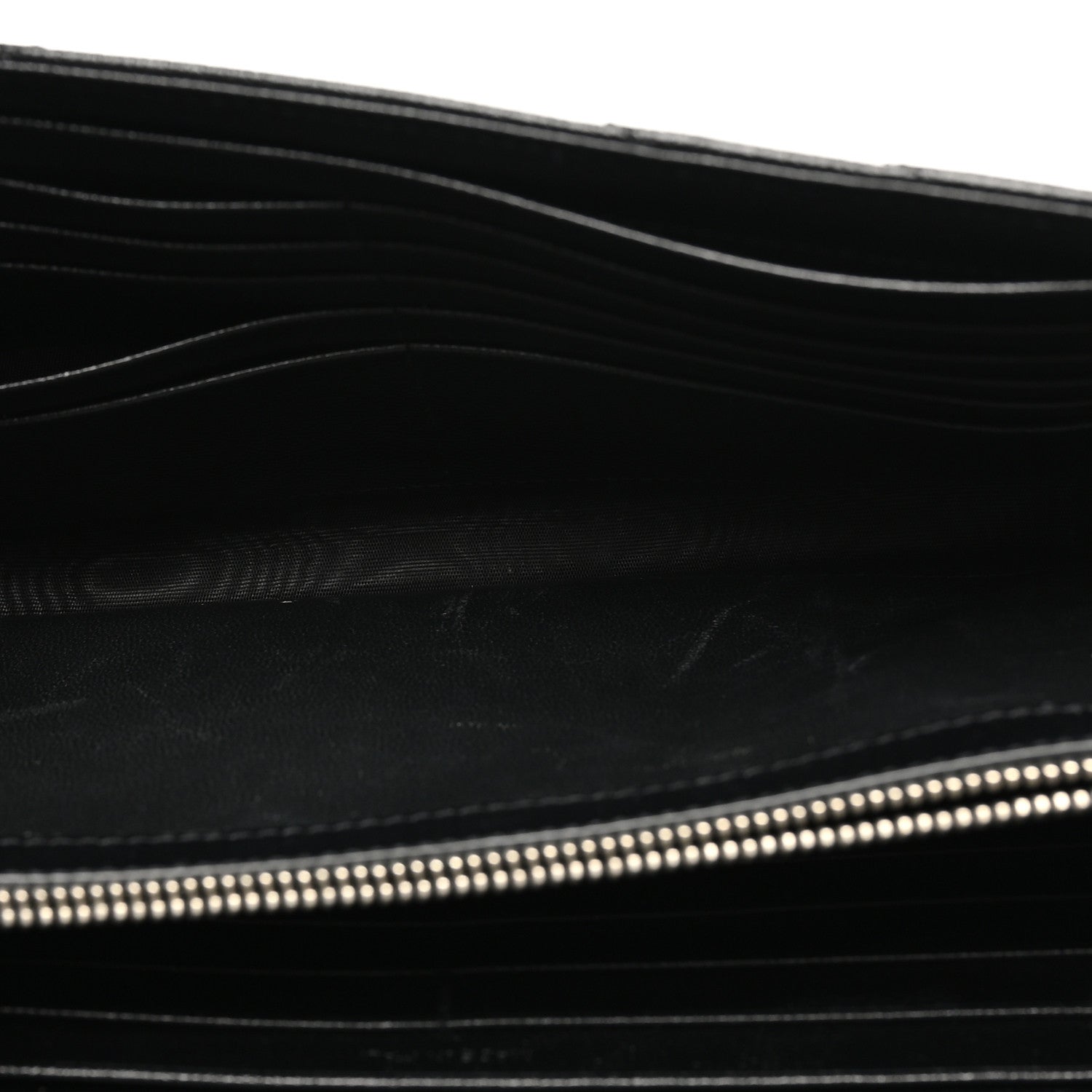 Grain De Poudre Matelasse Chevron Monogram Chain Wallet Black