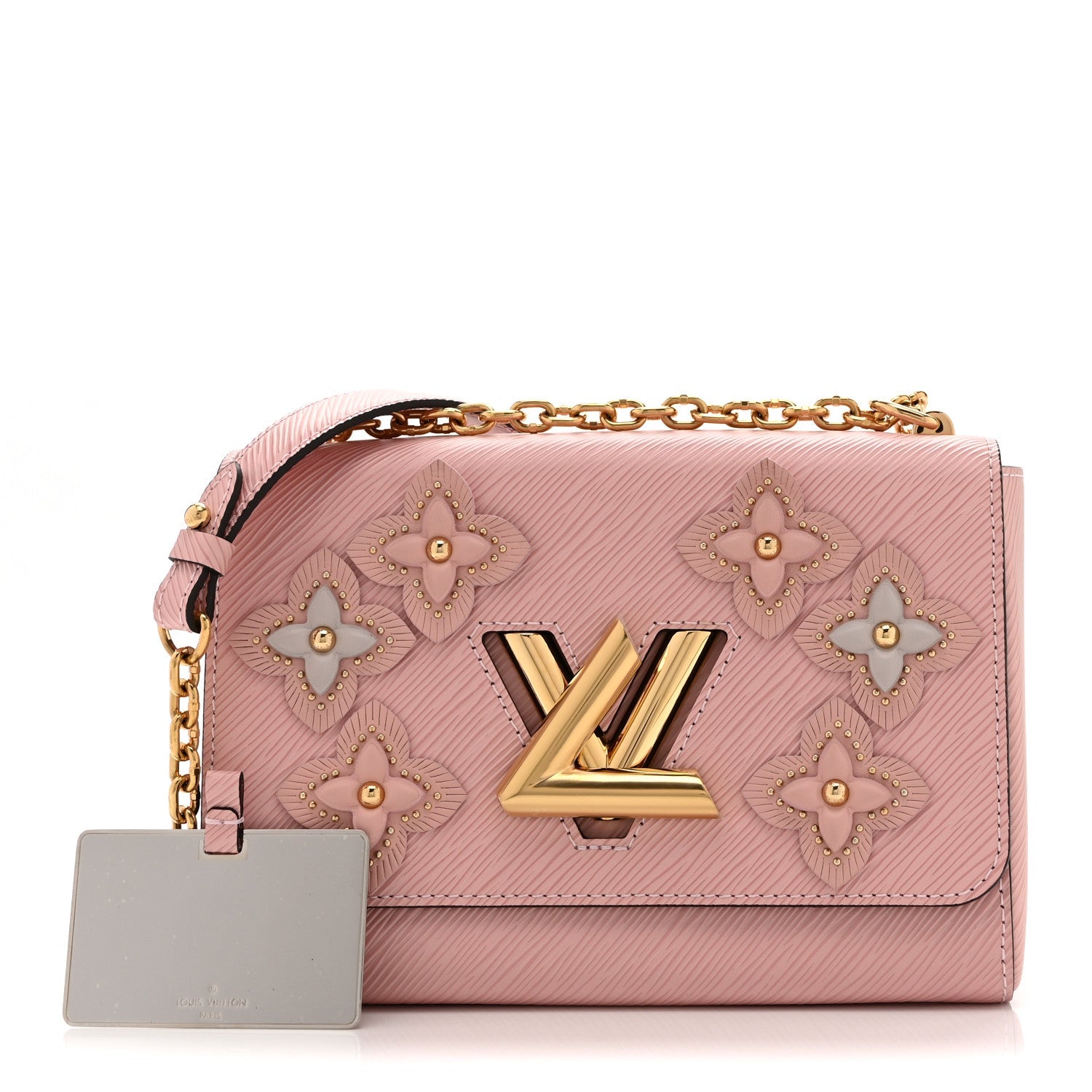 Epi Couture’s Flower Twist Shoulder Bag MM Rose Ballerine