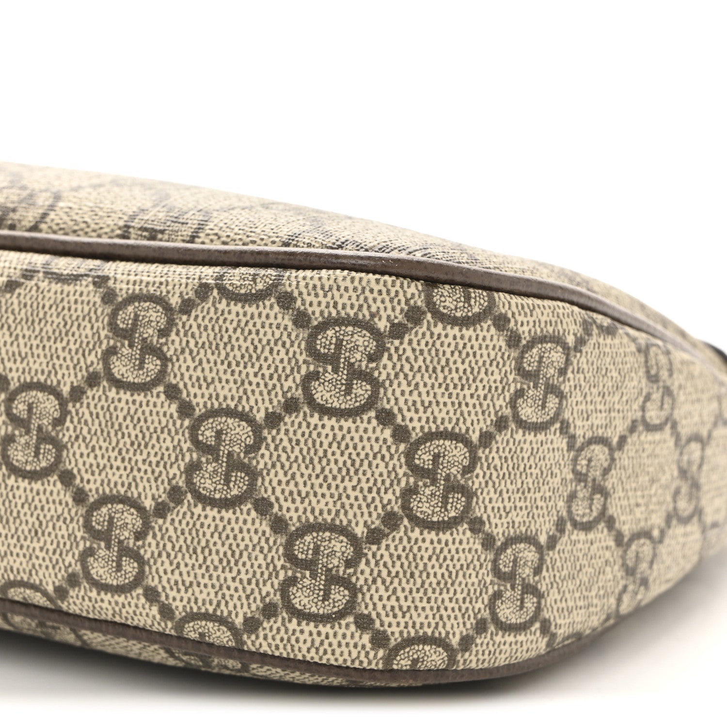 GG Supreme Monogram Textured Dollar Calfskin Small Ophidia Hobo Beige Ebony New Acero