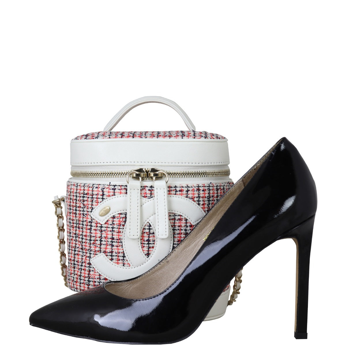 Chanel CC Tweed Vanity Case