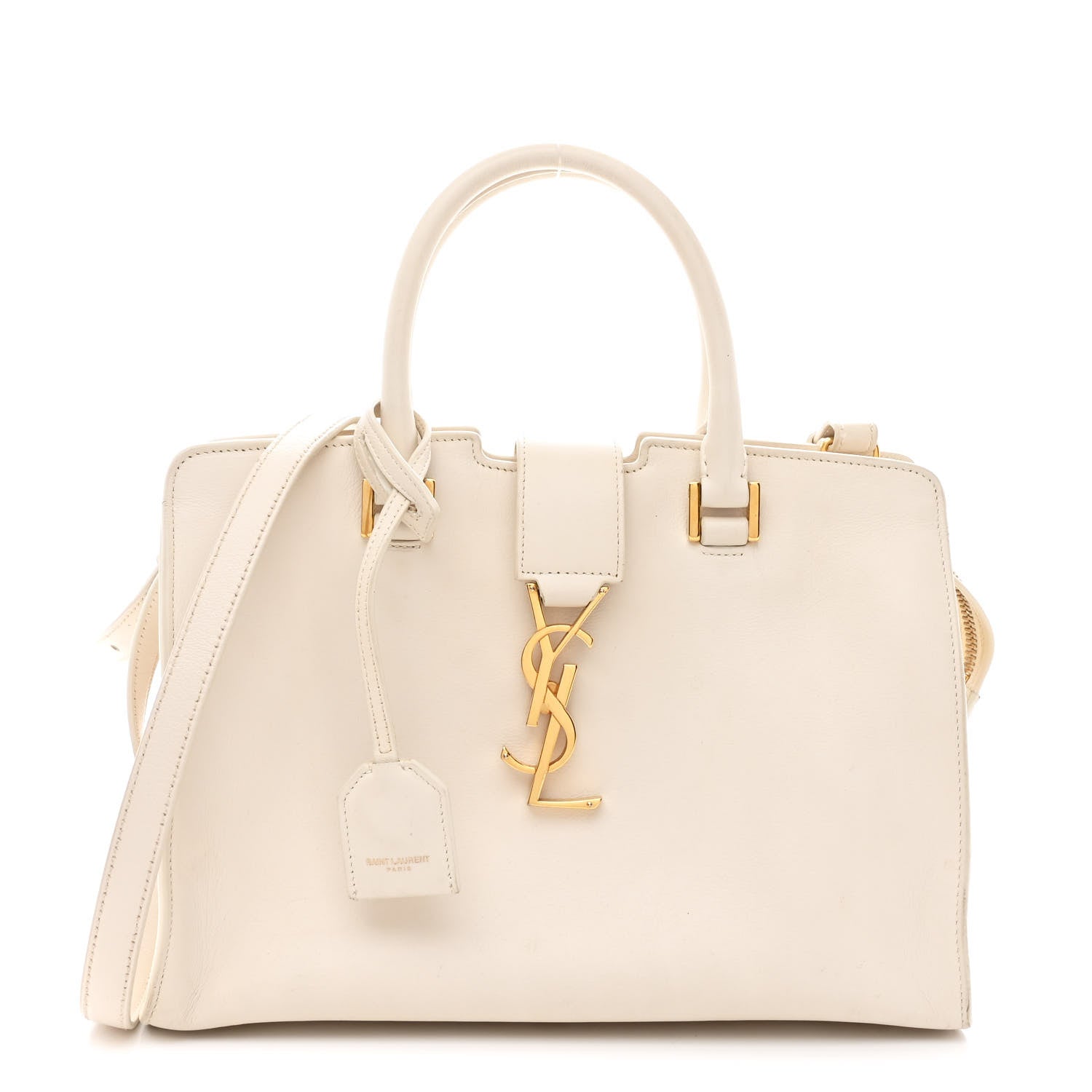 Calfskin Baby Monogram Cabas Dove White