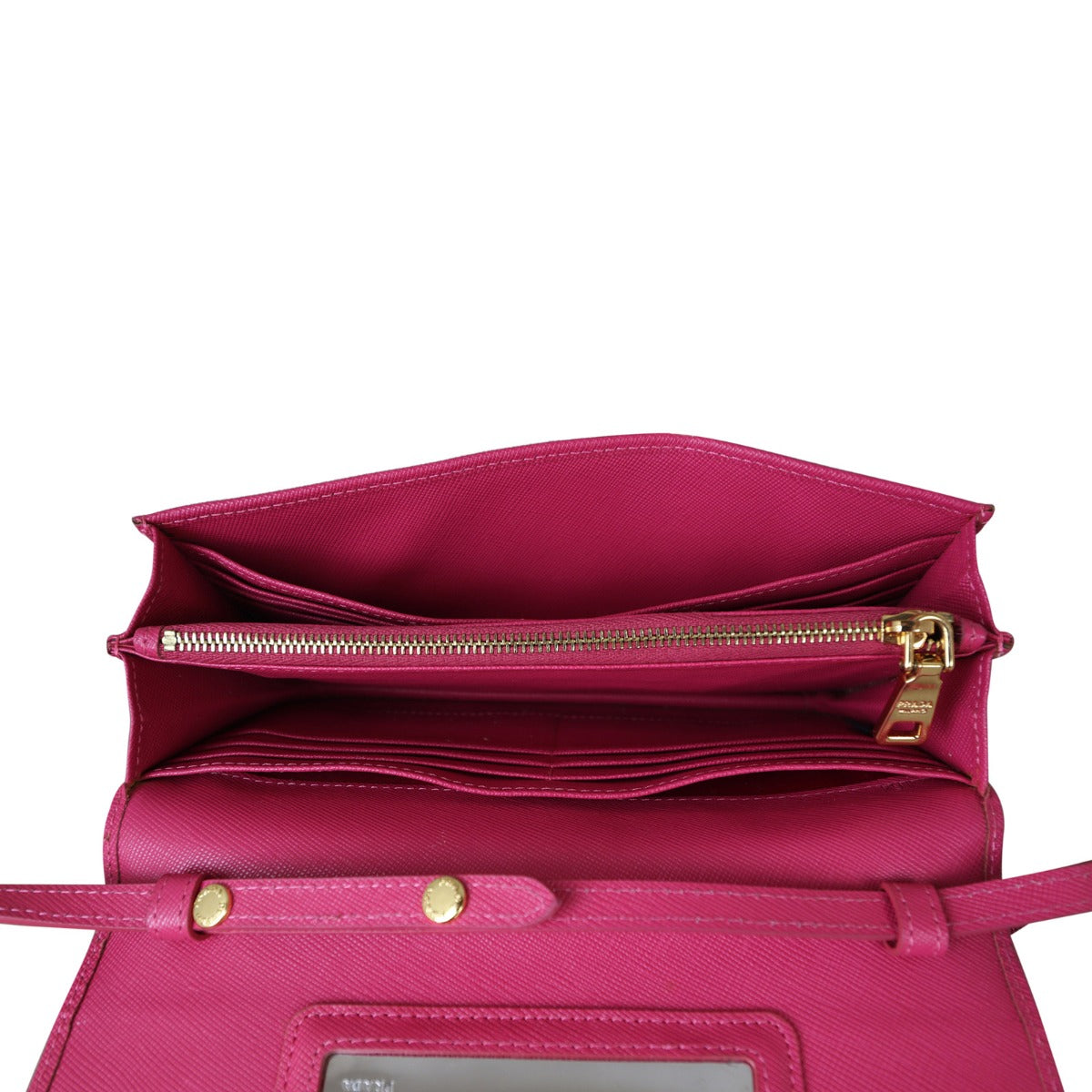 Prada Saffiano Wallet on Strap