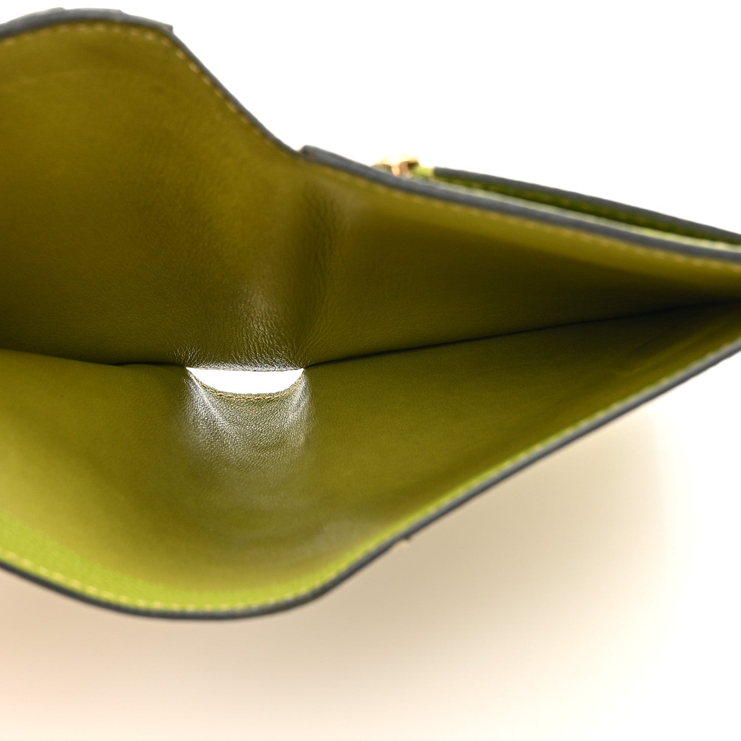 Ostrich Bearn Compact Wallet Vert Anis