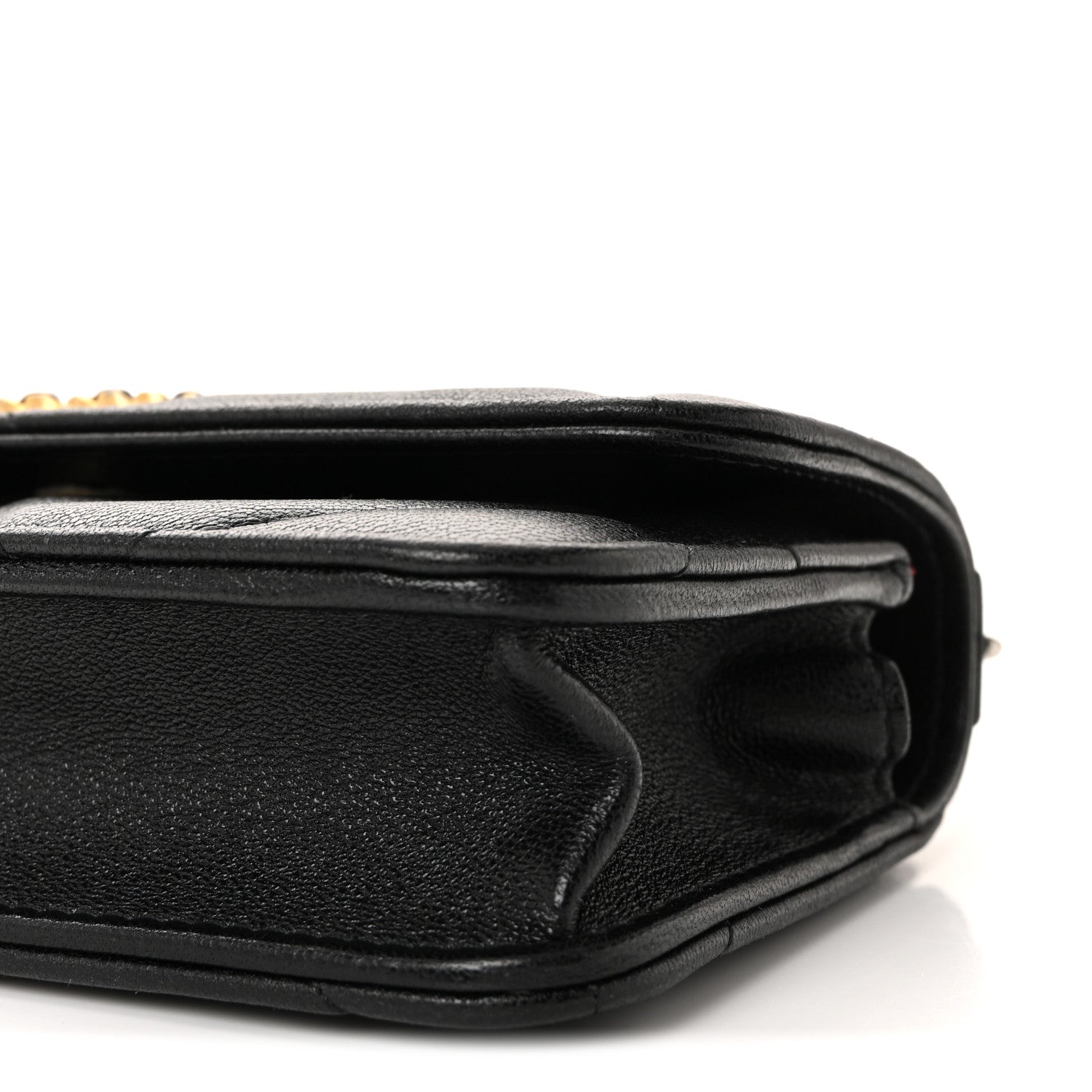 Lambskin Quilted Chanel 19 Clutch With Chain Black
