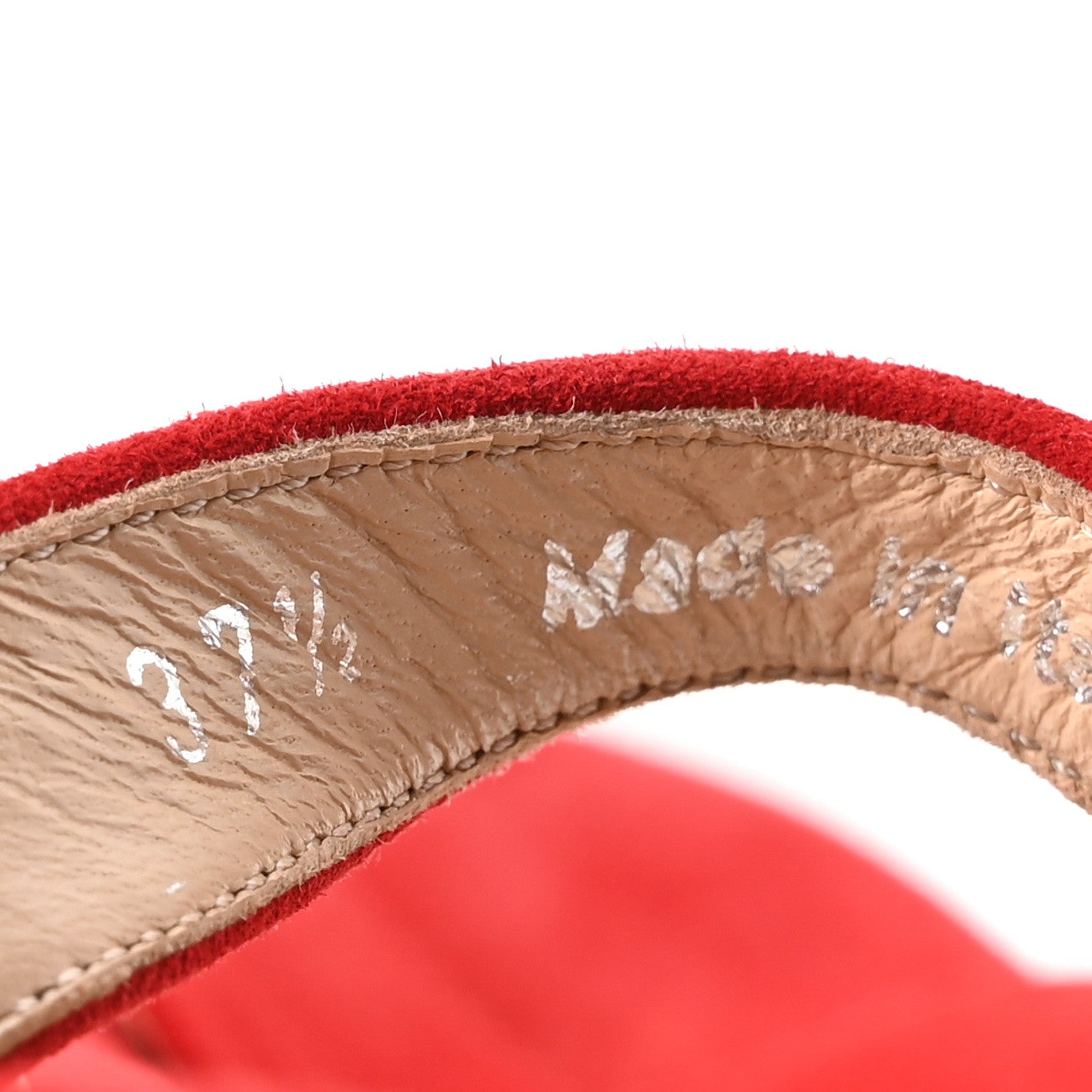 Camoscio Crisscross Platform 25/85mm Sandals 37.5 Red