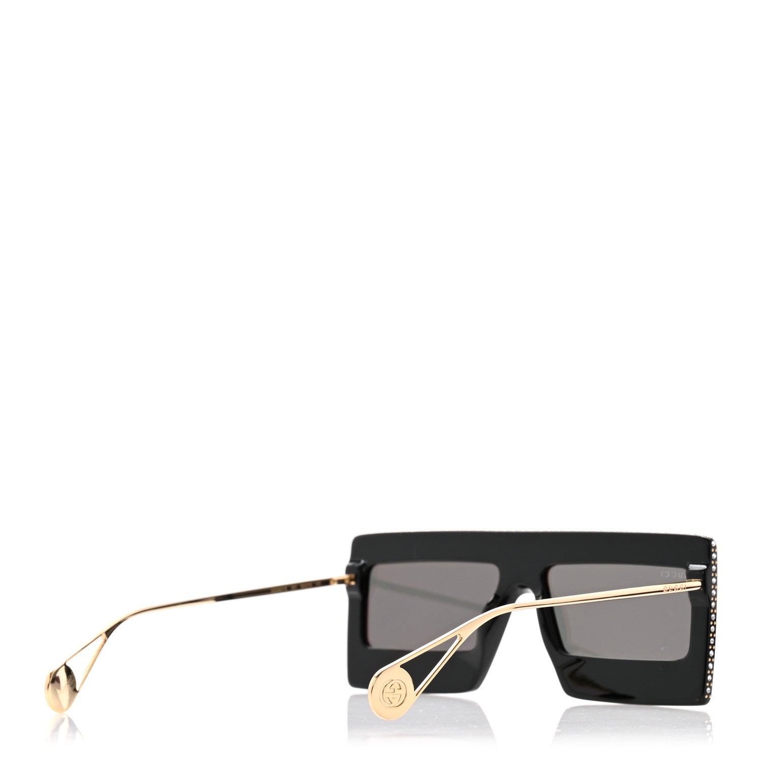 Acetate Crystal Mask-Frame Sunglasses GG0431S Black