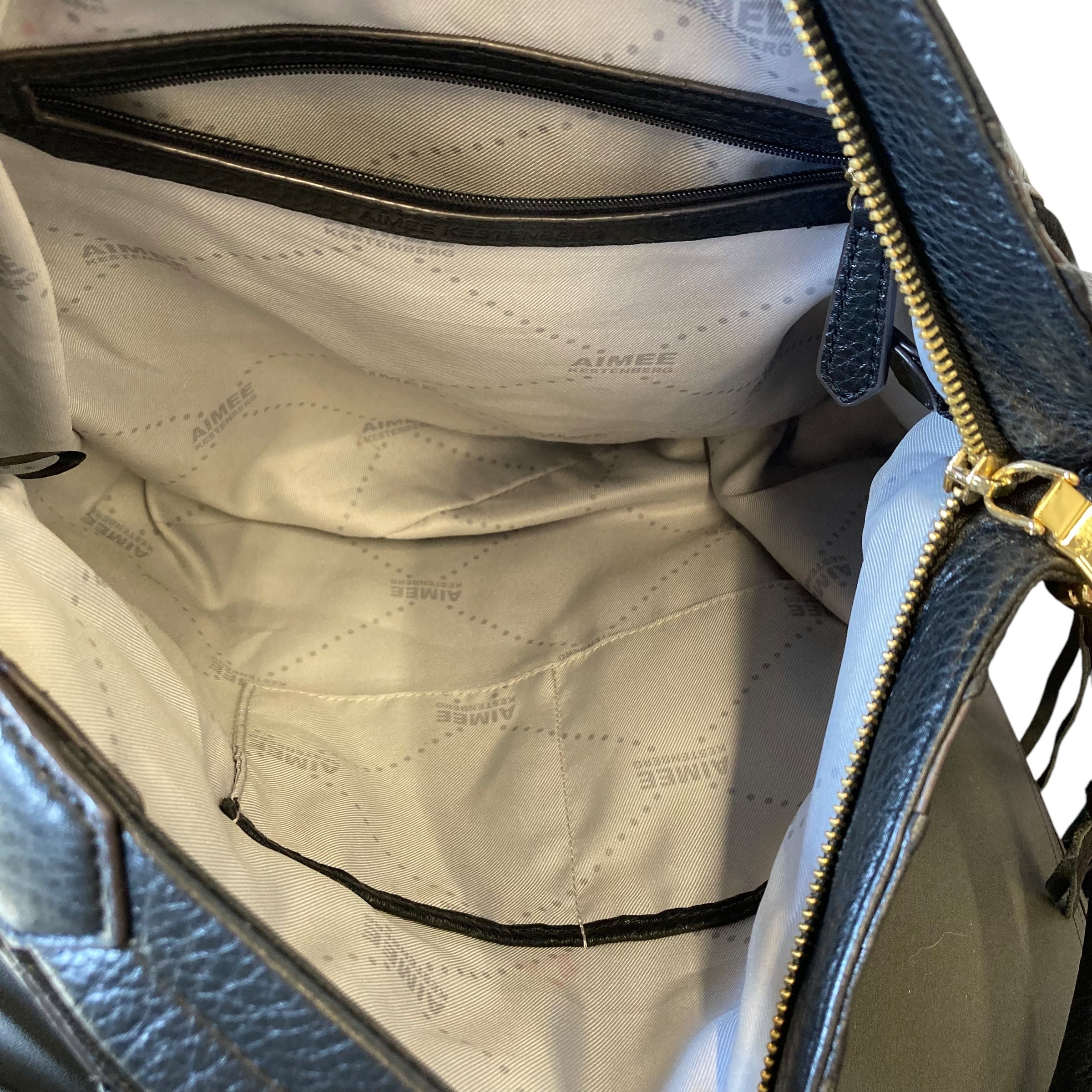 Handbag Leather By Aimee Kestenberg In Black, Size:Large