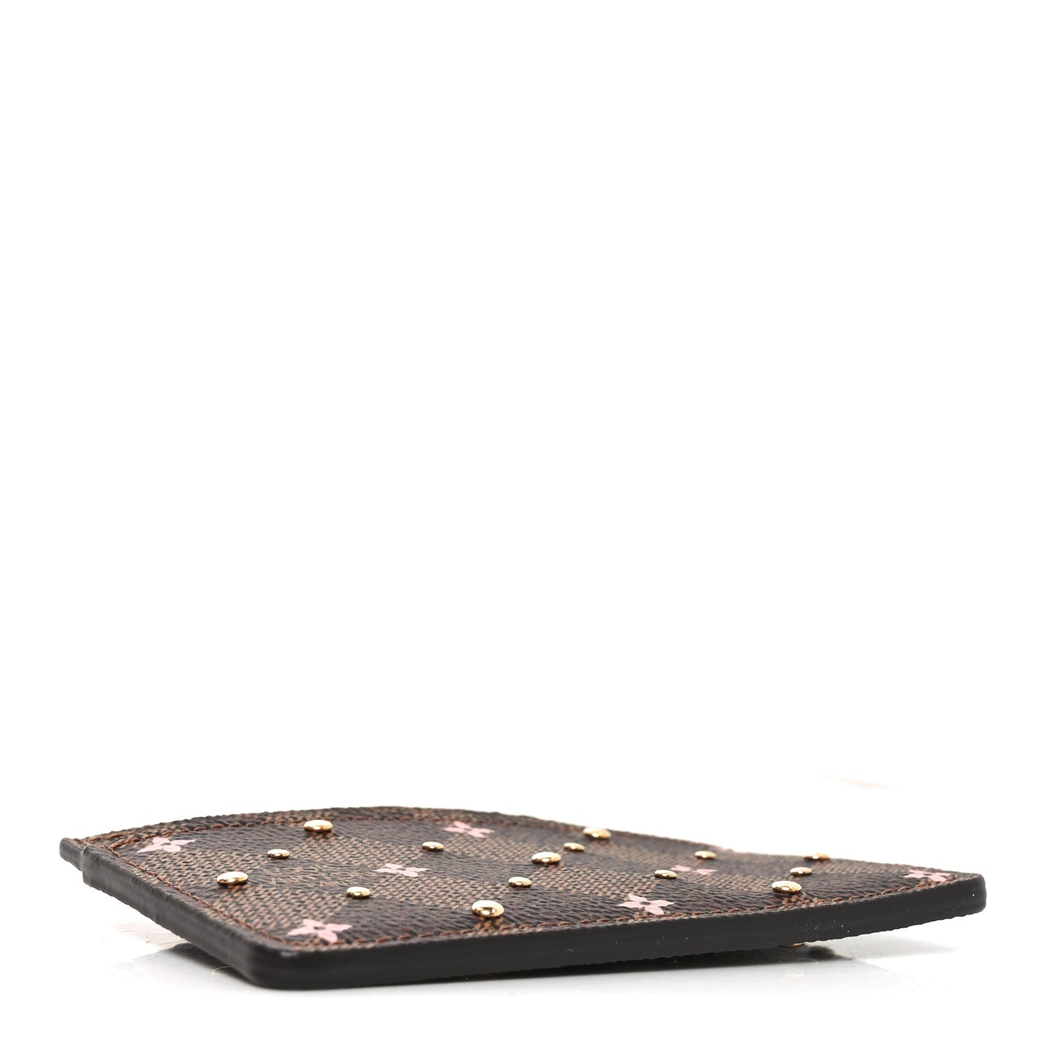 Damier Ebene Studded Card Holder