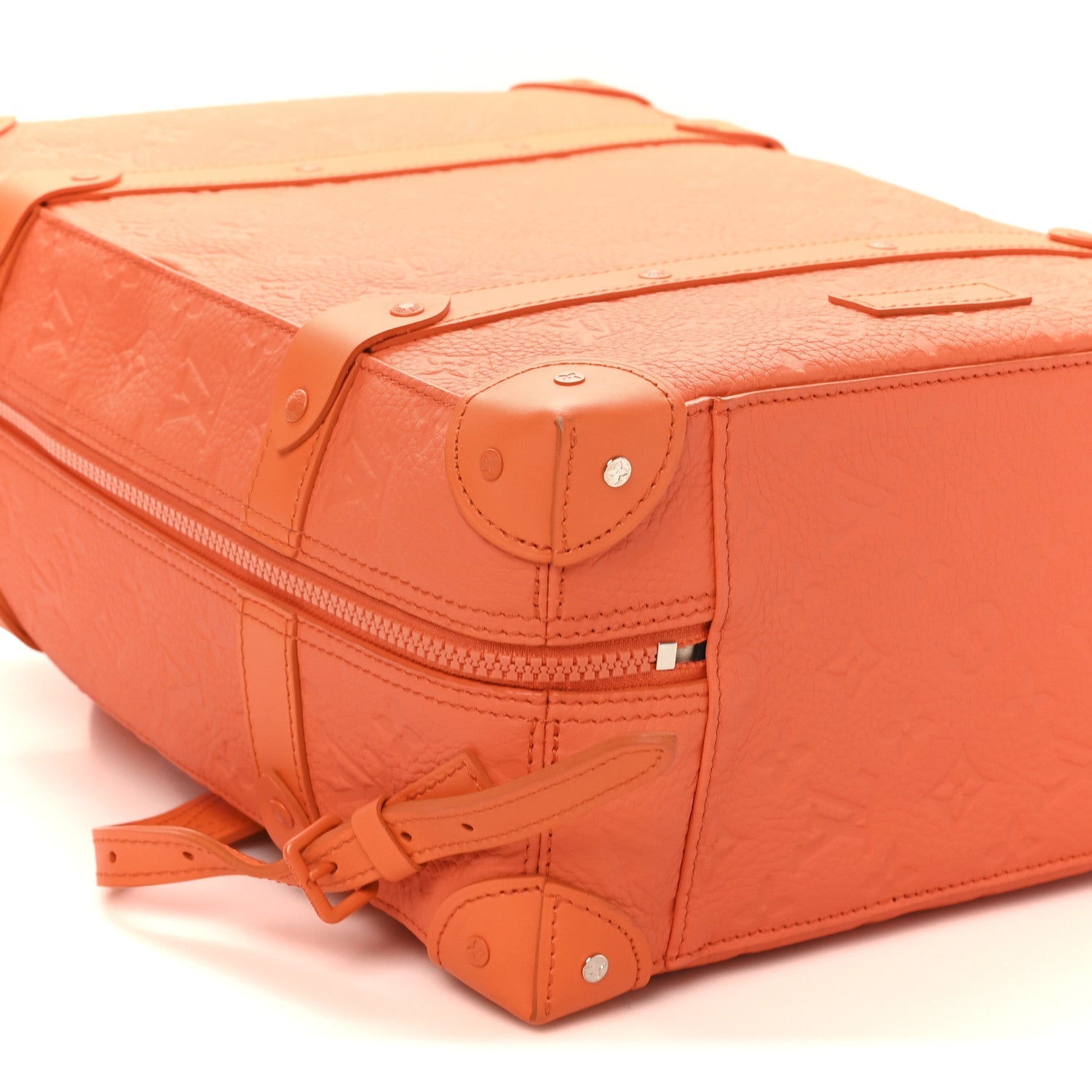 Taurillon Empreinte Soft Trunk Backpack PM Orange