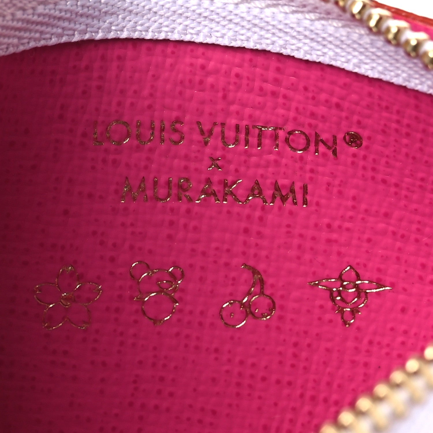 LV X TM Monogram Multicolor Key Pouch White