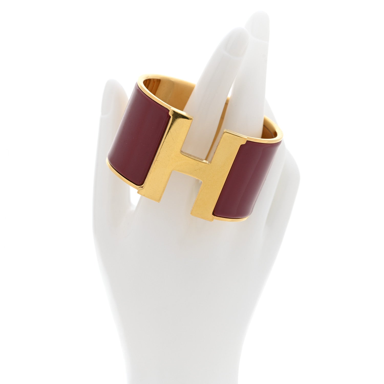 Enamel Extra Wide Clic Clac H Bracelet PM Rouge De Chine