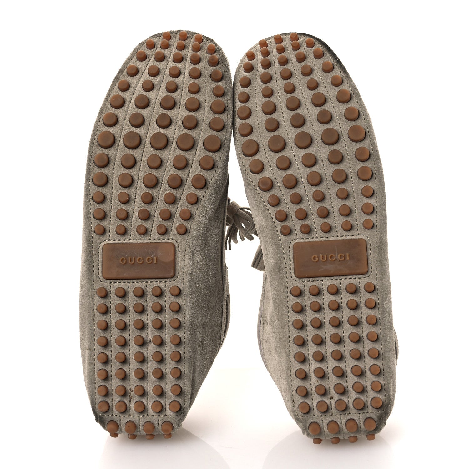 Suede Bamboo Tassel Mens Driver Loafers 9 Beige