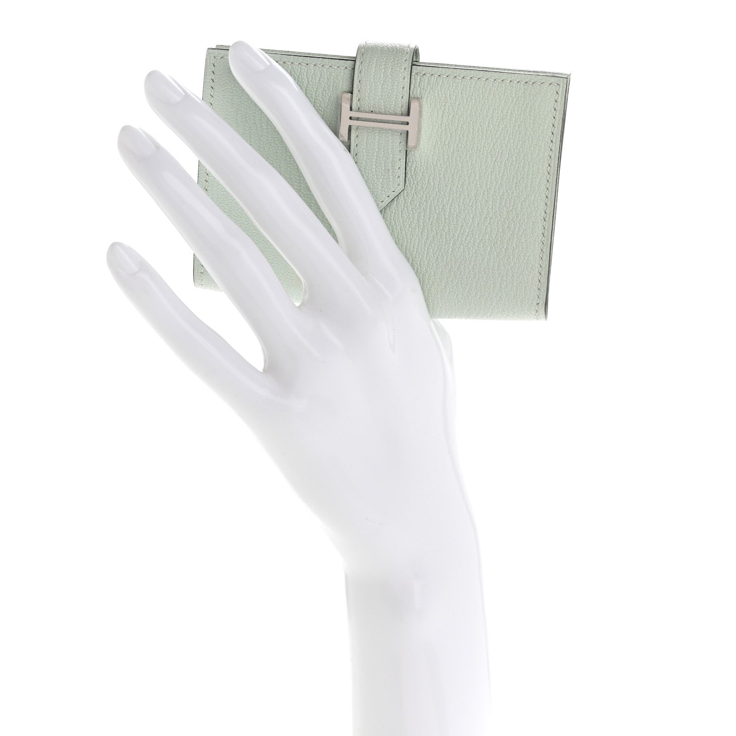 Chevre Mysore Bearn Card Holder Wallet Vert Peppermint
