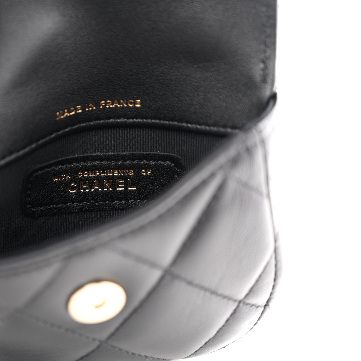 Lambskin Quilted Pearl Top Handle Clutch With Chain Black