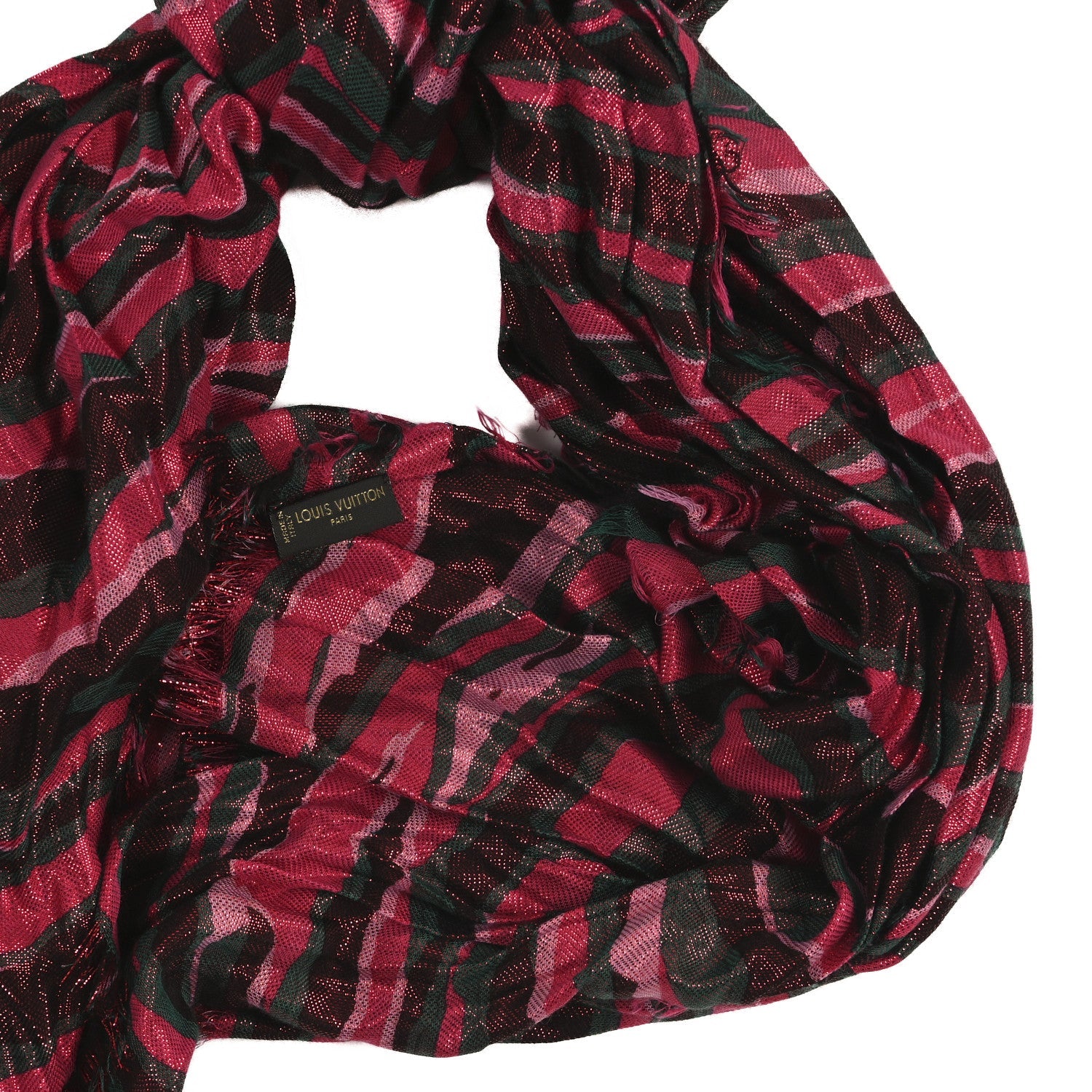 Cashmere Silk Tigre Disco Stole Rose