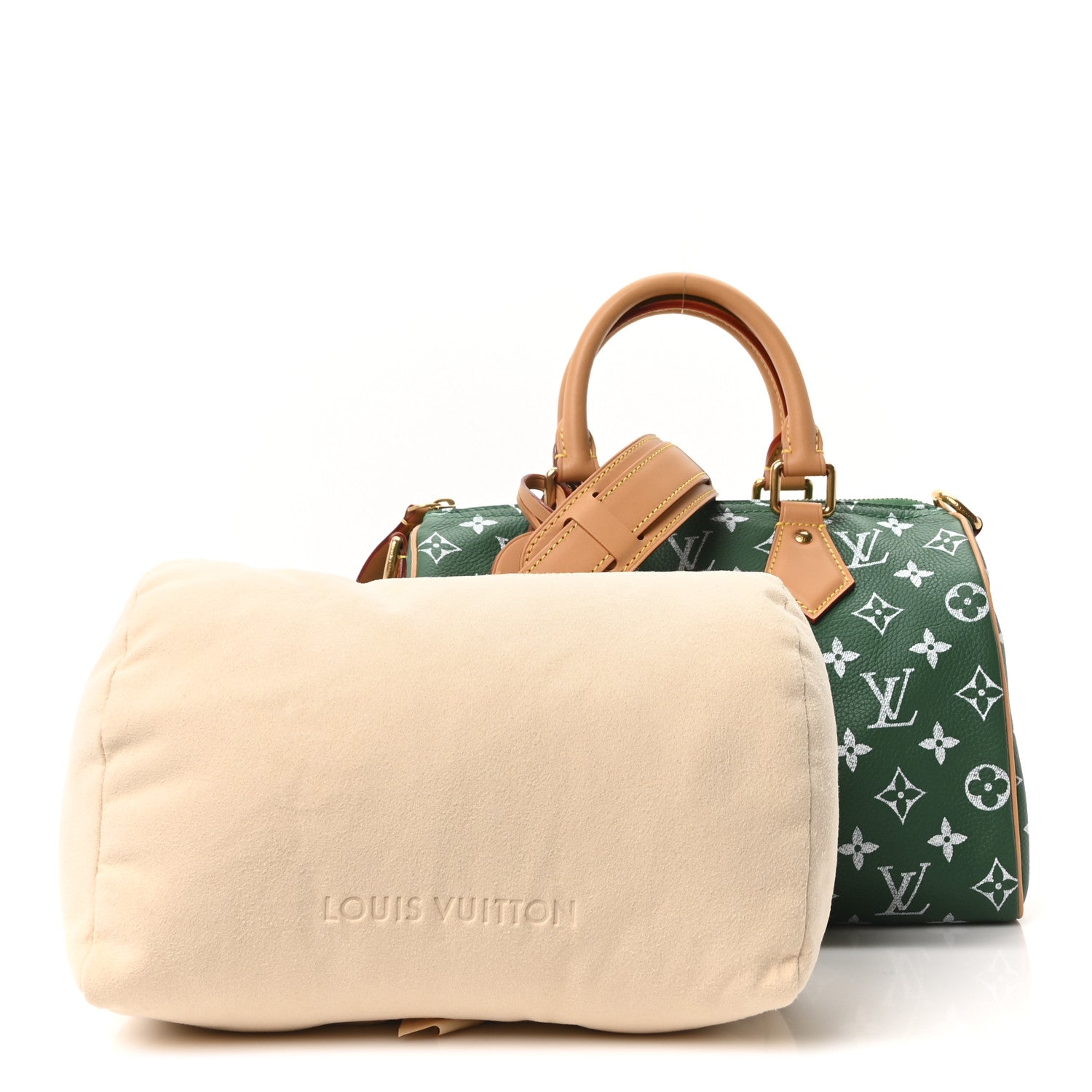 Calfskin Monogram Speedy P9 Bandouliere 25 Green