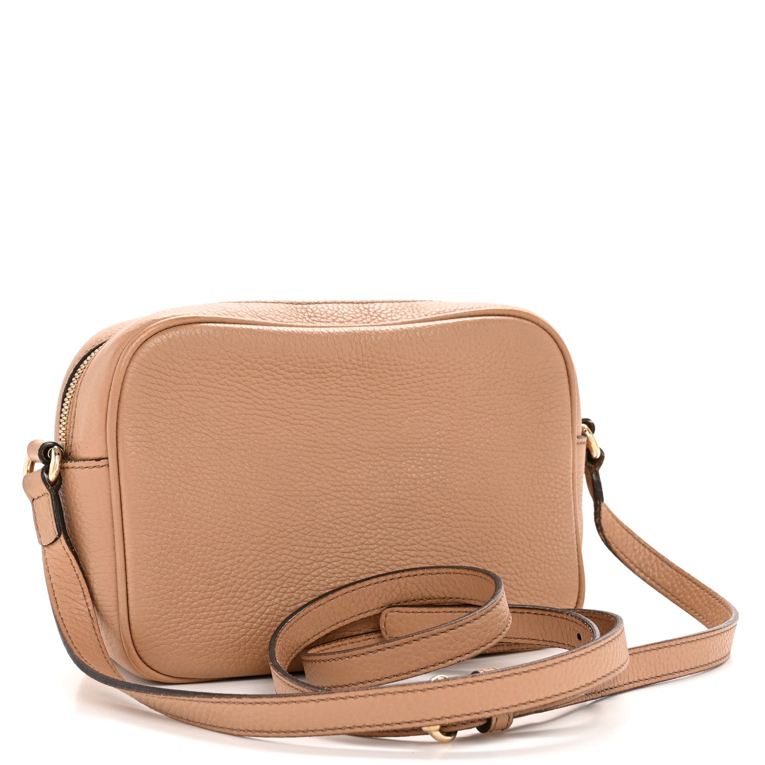 Pebbled Calfskin Small Soho Disco Bag Camelia