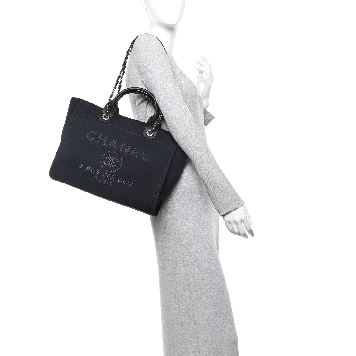 Mixed Fibers Small Deauville Tote Black