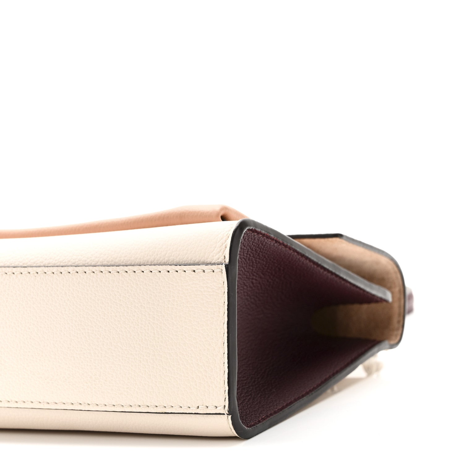Soft Calfskin My Lockme Chain Bag BB Rose Silk Quartz Calla