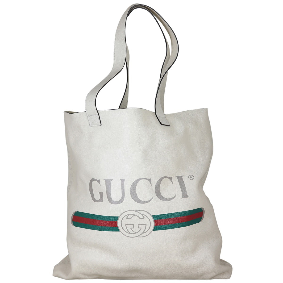 Gucci Leather Logo Tote