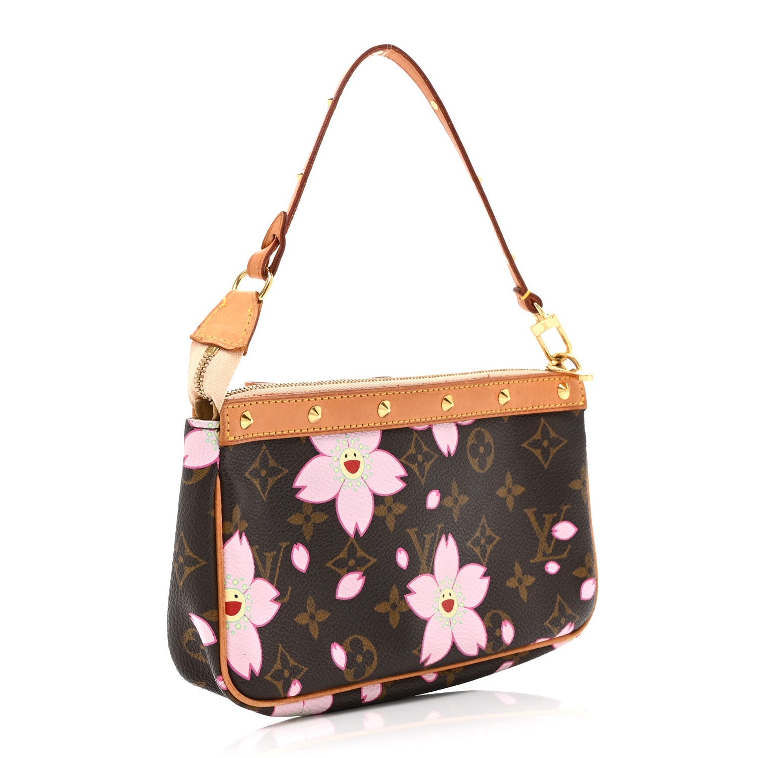 Monogram Cherry Blossom Pochette Accessories Brown