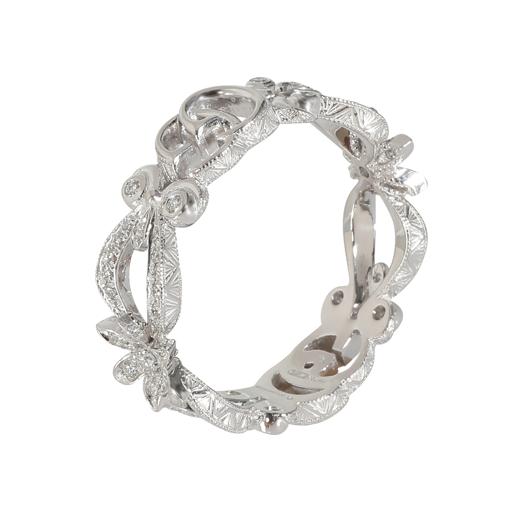 White Gold Diamond Flora GG Ring