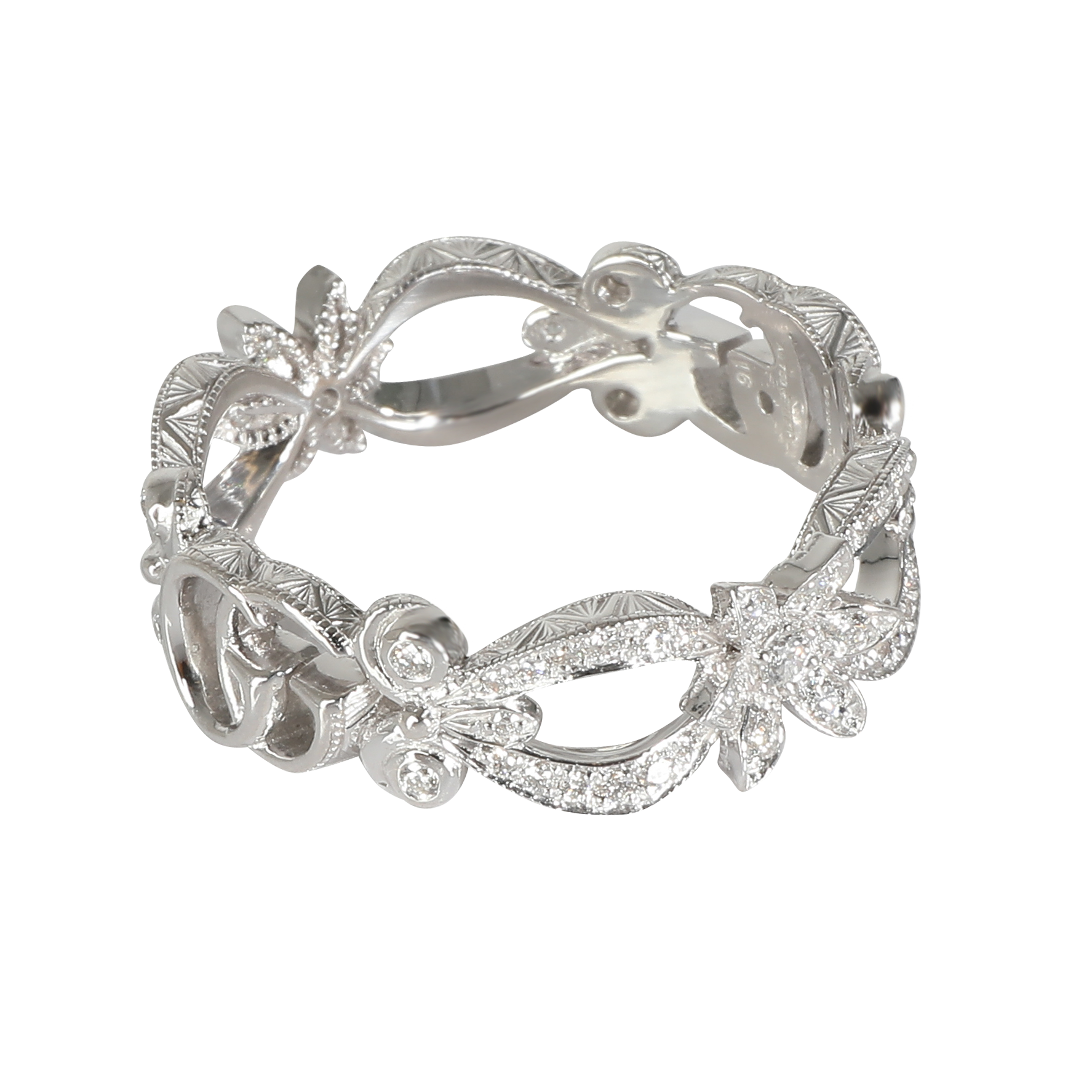 White Gold Diamond Flora GG Ring