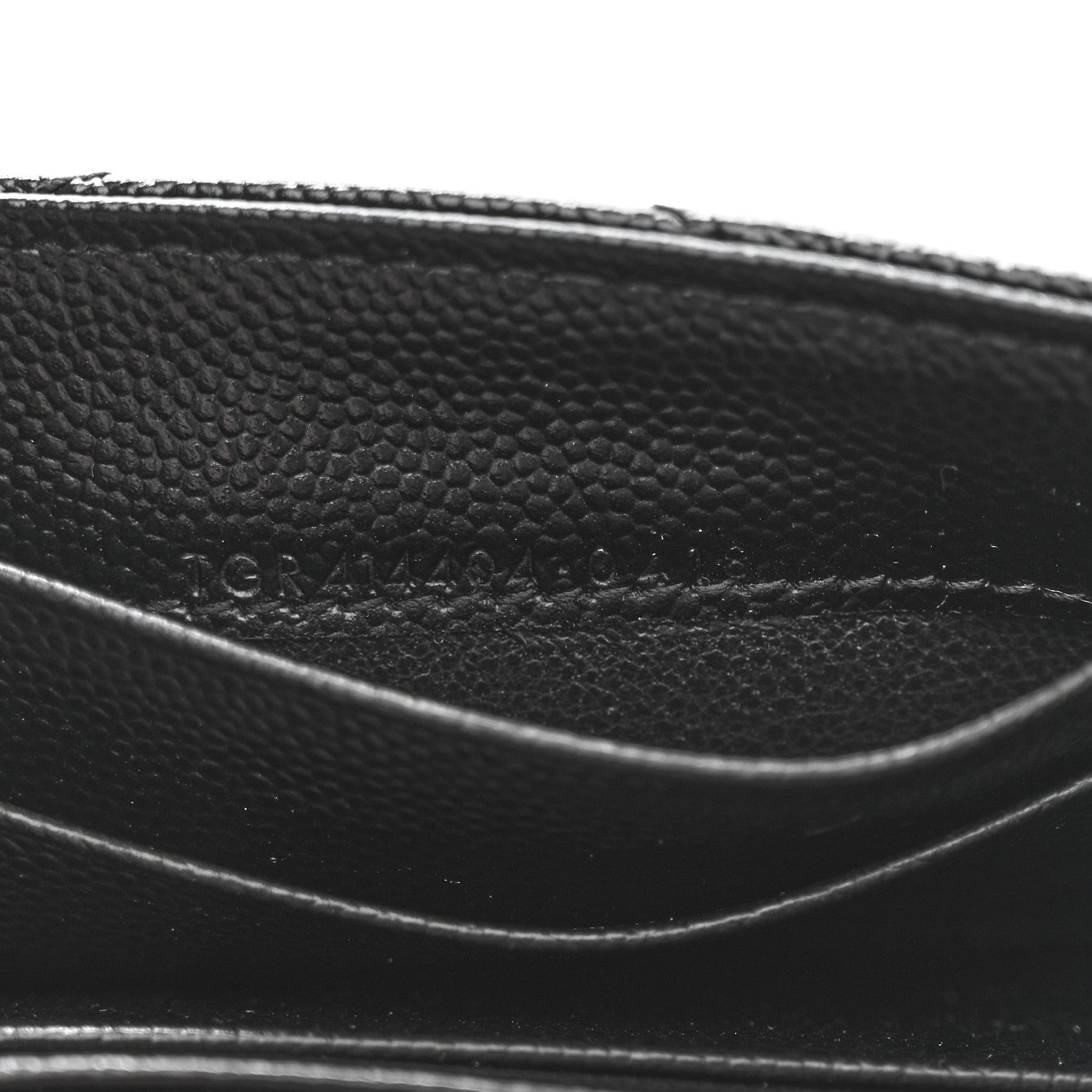 Grain De Poudre Matelasse Chevron Small Monogram Envelope Wallet Black
