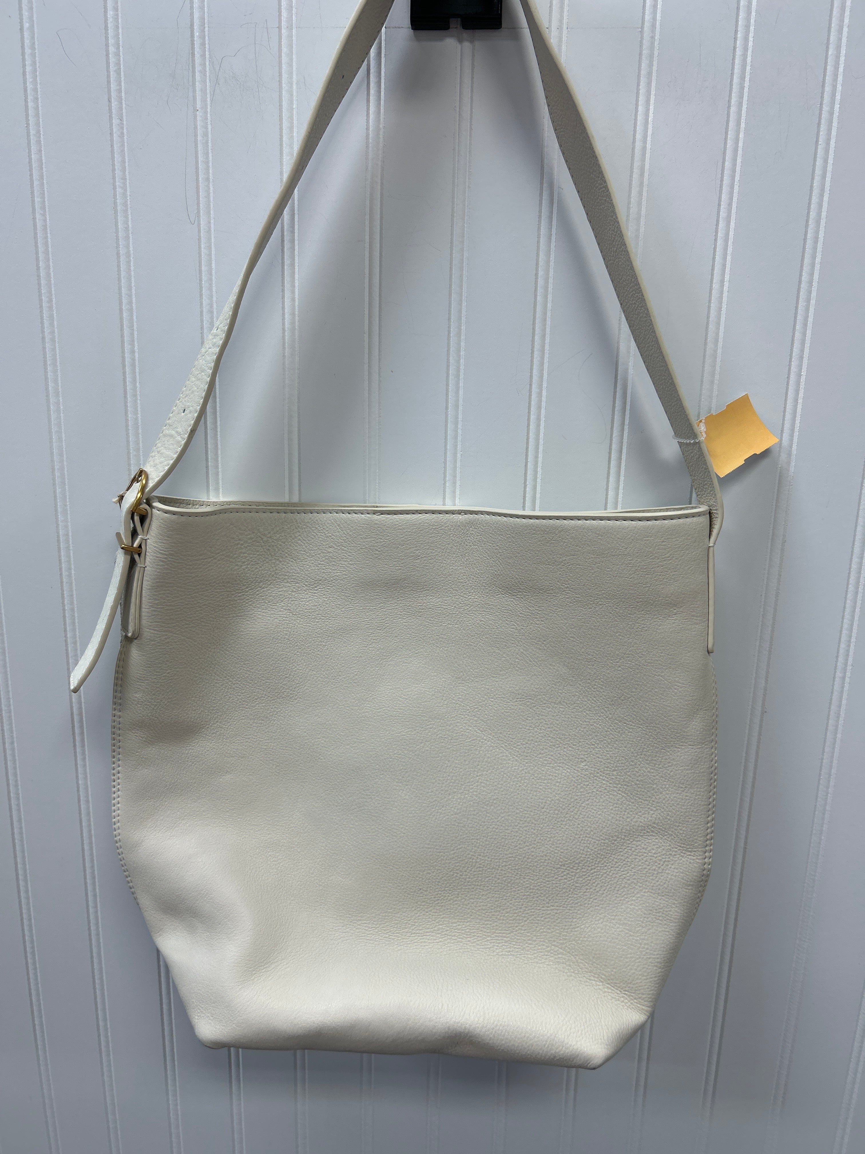Handbag Leather By Margot In Cream, Size:Medium