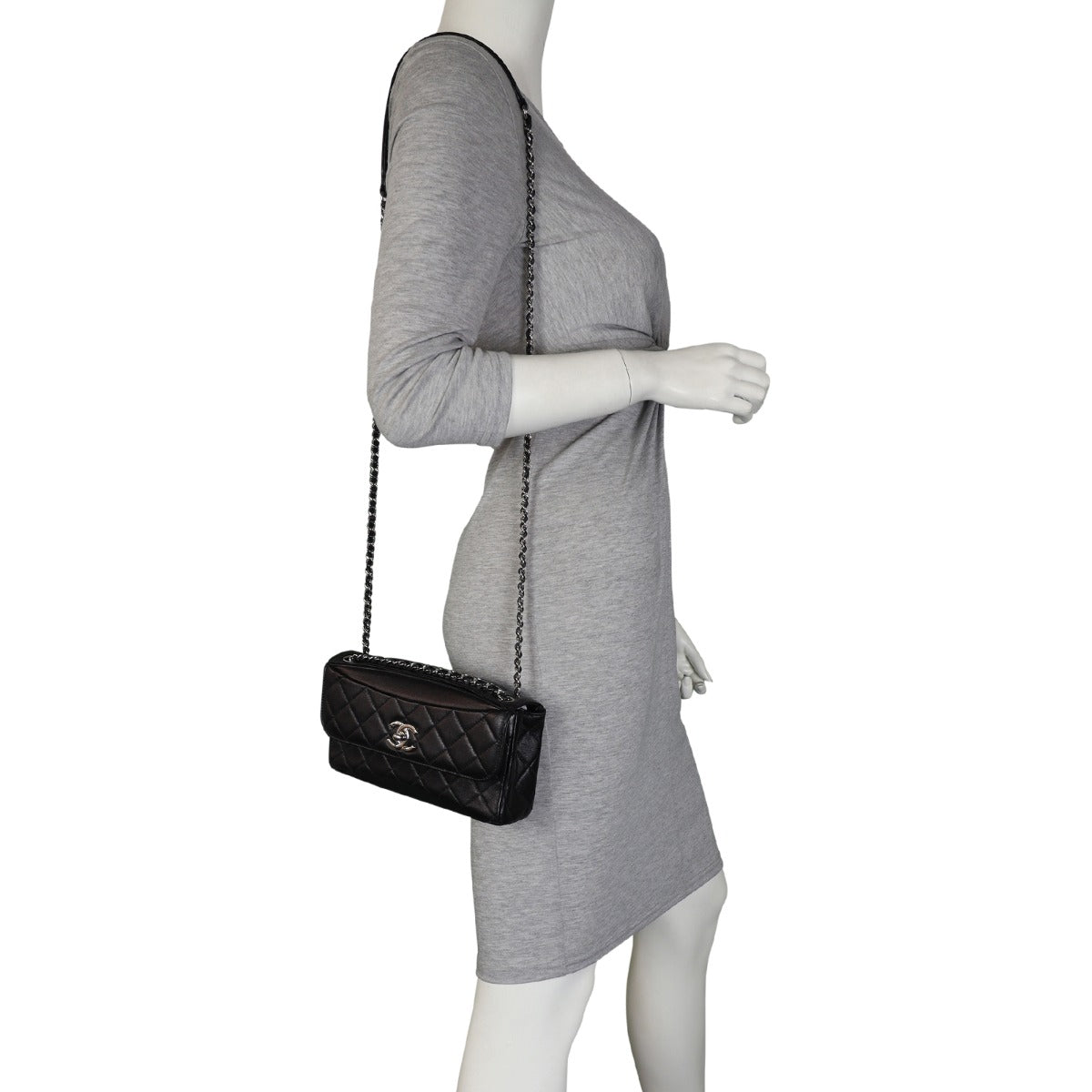Chanel CC Single Flap Bag | Silver Hardware