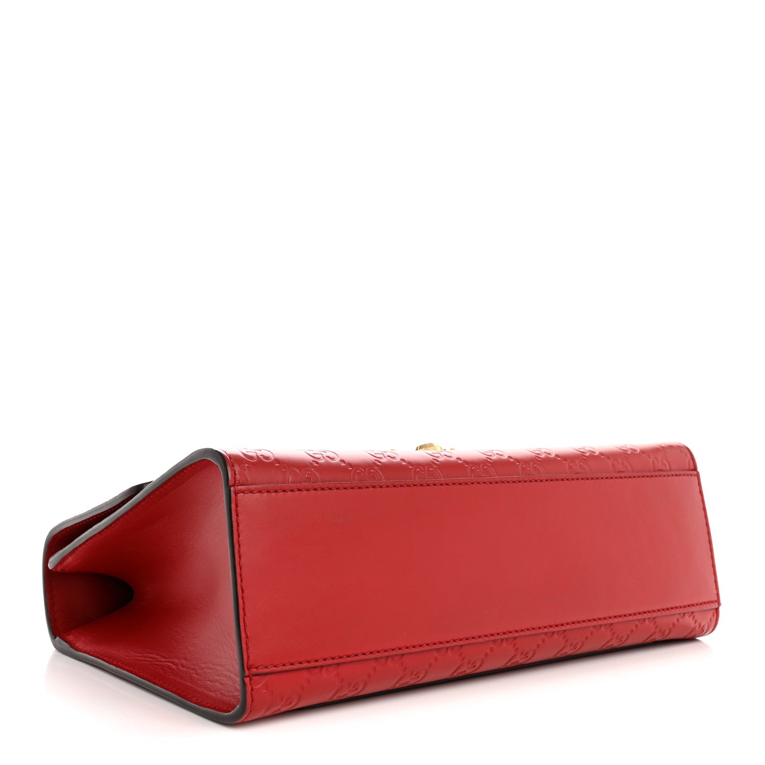 Guccissima Medium Padlock Shoulder Bag Hibiscus Red