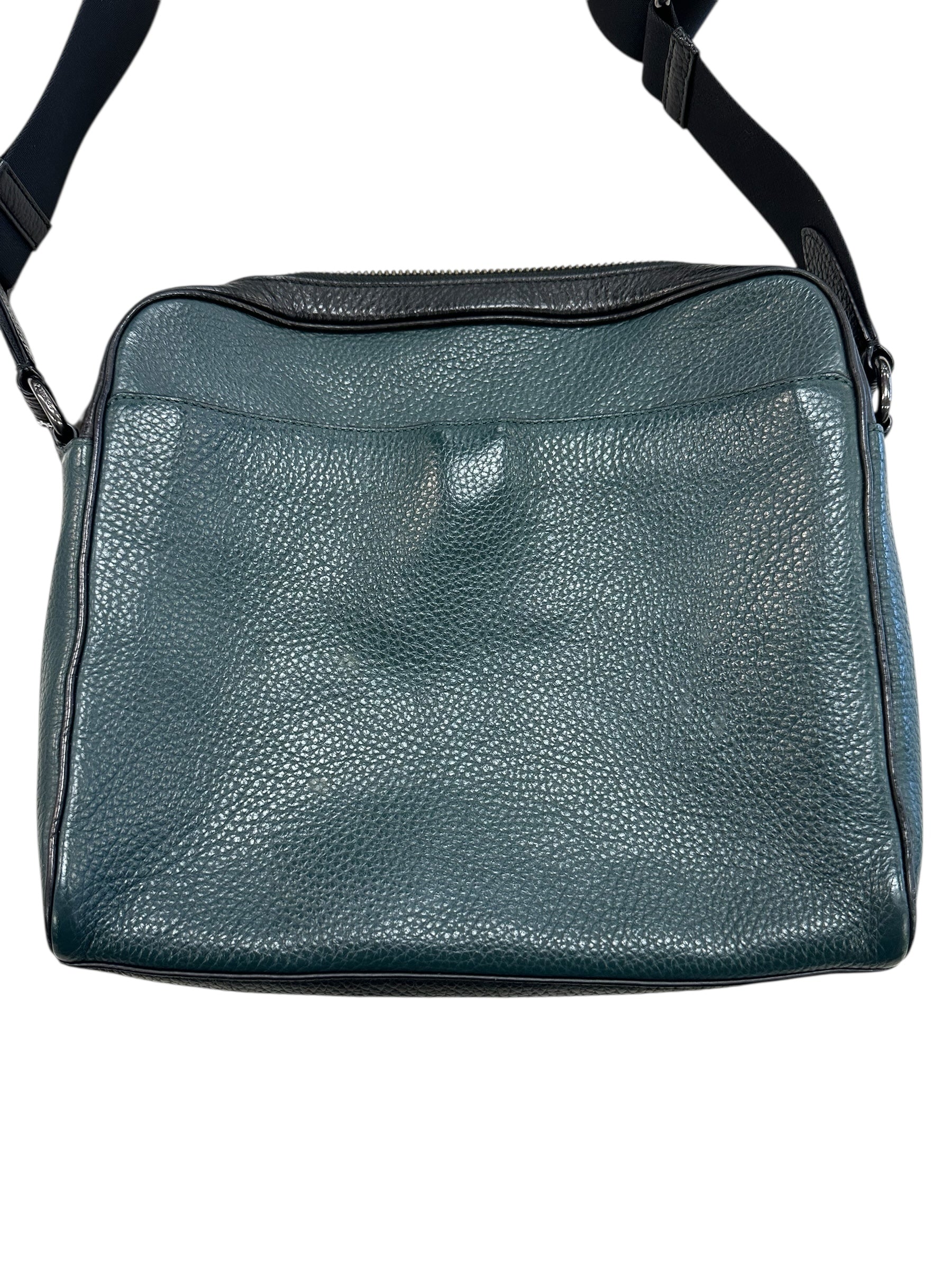 Handbag Designer By Coach In Black & Green, Size:Medium