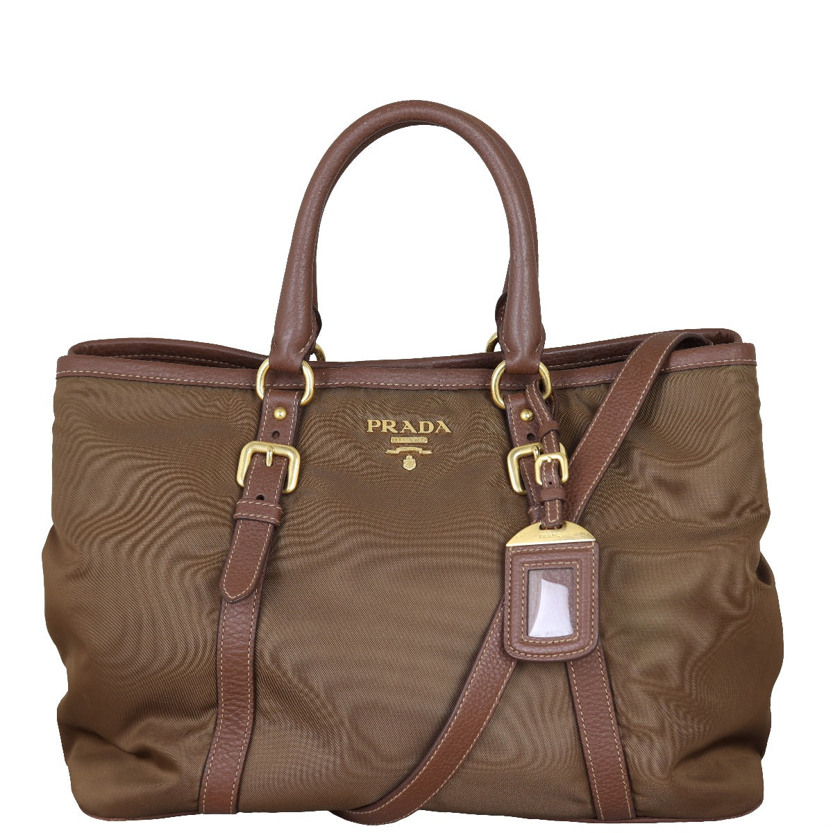 Prada Tessuto Vitello Daino Tote