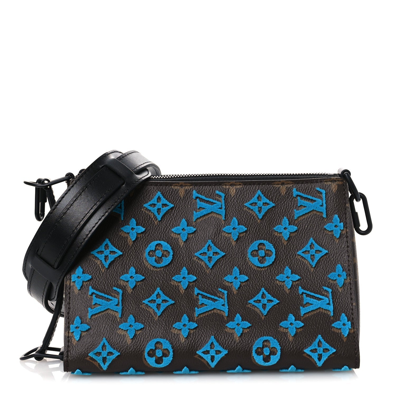 Monogram Tuffetage Triangle Messenger Turquoise