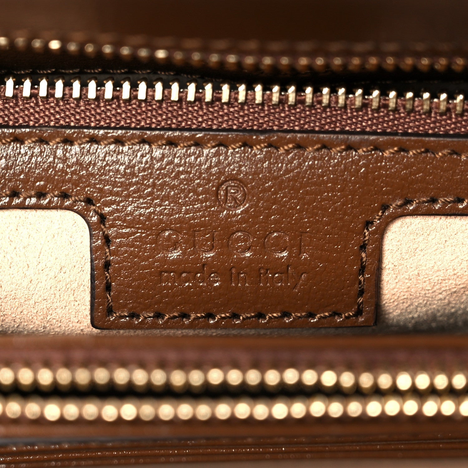 GG Supreme Monogram Calfskin Medium Horsebit 1955 Top Handle Bag Beige Ebony Brown Sugar